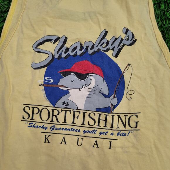 Vintage 80s Shark Tank-Top Small 17x24 Crazy-Shirts Kauai - Picture 14 of 16